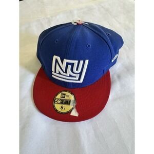 New York Giants Throwback Logo New Era 59Fifty Fitted Hat Cap Size 8 1/2